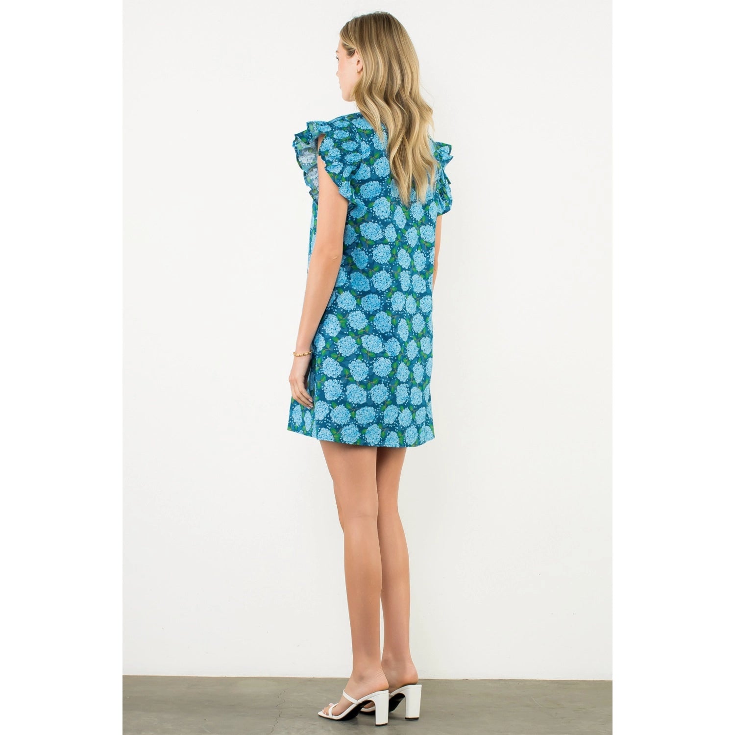 FLUTTER SLEEVE FLOWER PRINT DRESS Shop Expeditions