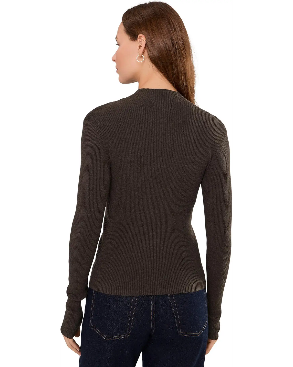 High Neck Ribbed Cardigan Sanctuary