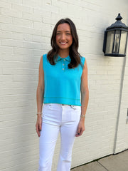 Sleeveless Stitch Sweater Tank Entro