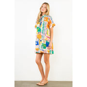 Short Sleeve Patterned Dress THML