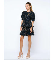 Tonje Jacquard Peplum Top Ciebon