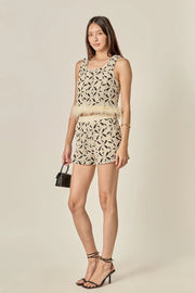 High Waisted Crochet Shorts English Factory