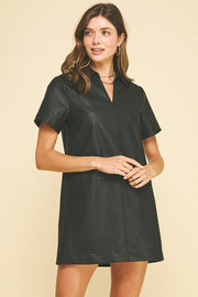 Leather Tunic Mini Dress Pinch
