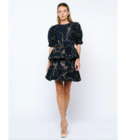 Tonje Jacquard Peplum Top Ciebon