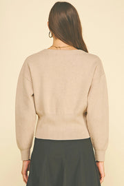 V-Neck Button Down Cardigan Pinch