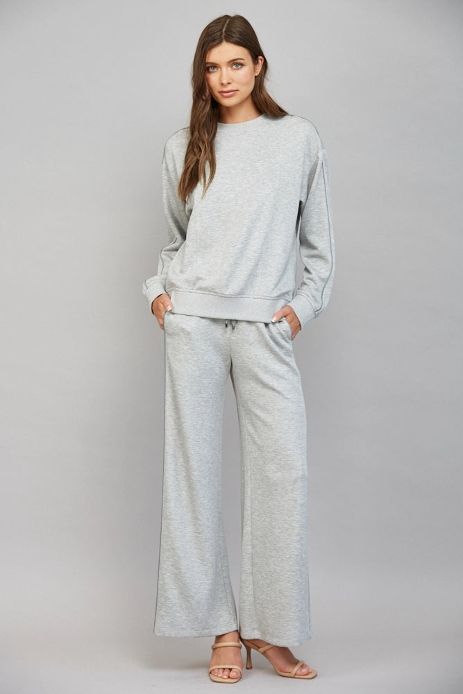 Contrast Fabric Seam Detail Drop Shoulder Sweatshirt Fate