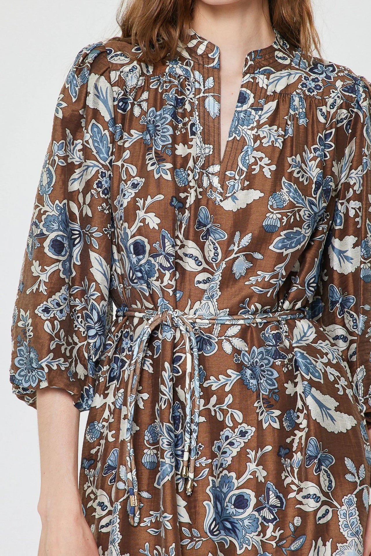 Lexi Floral Paisley Printed Midi Dress Current Air