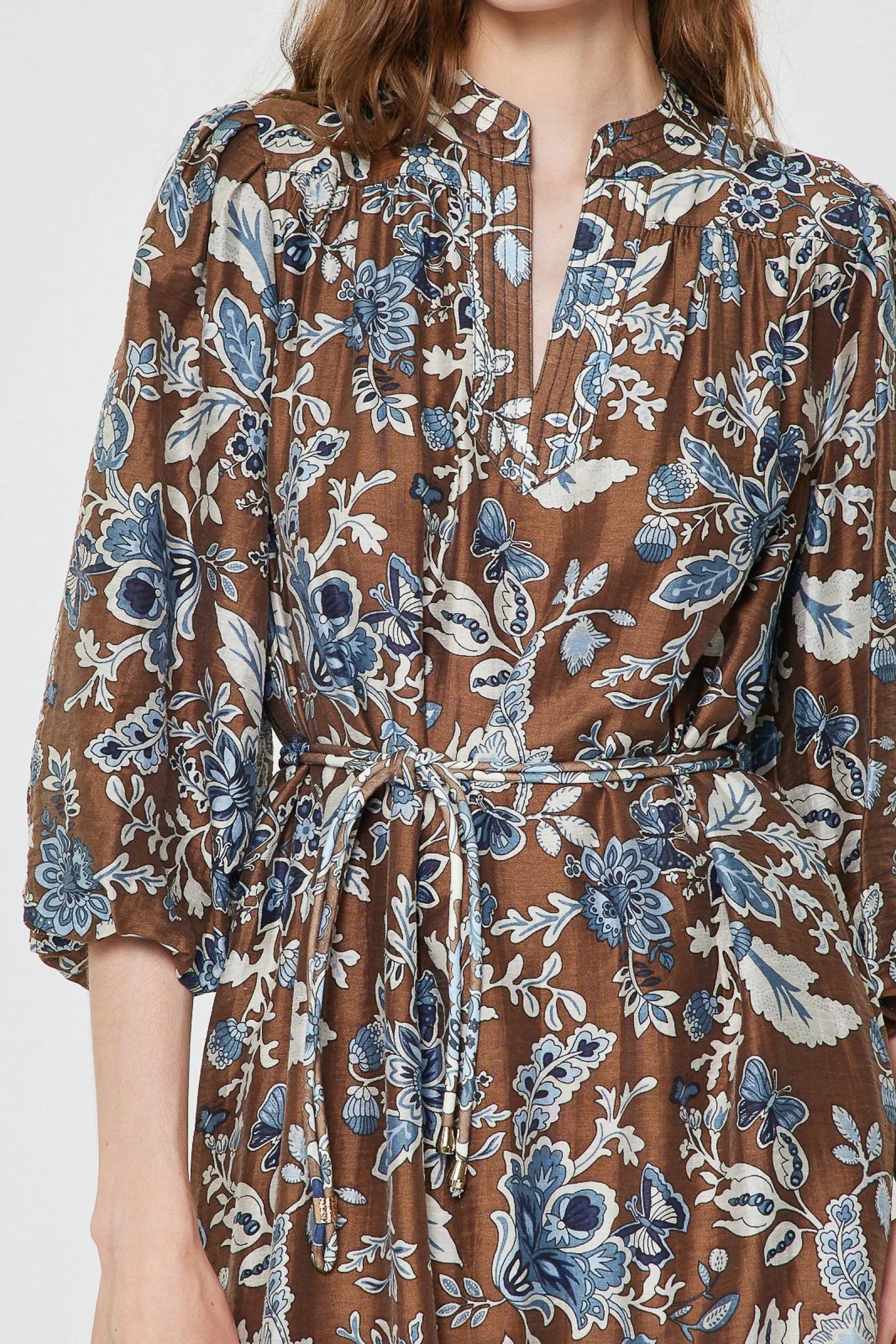Lexi Floral Paisley Printed Midi Dress Current Air