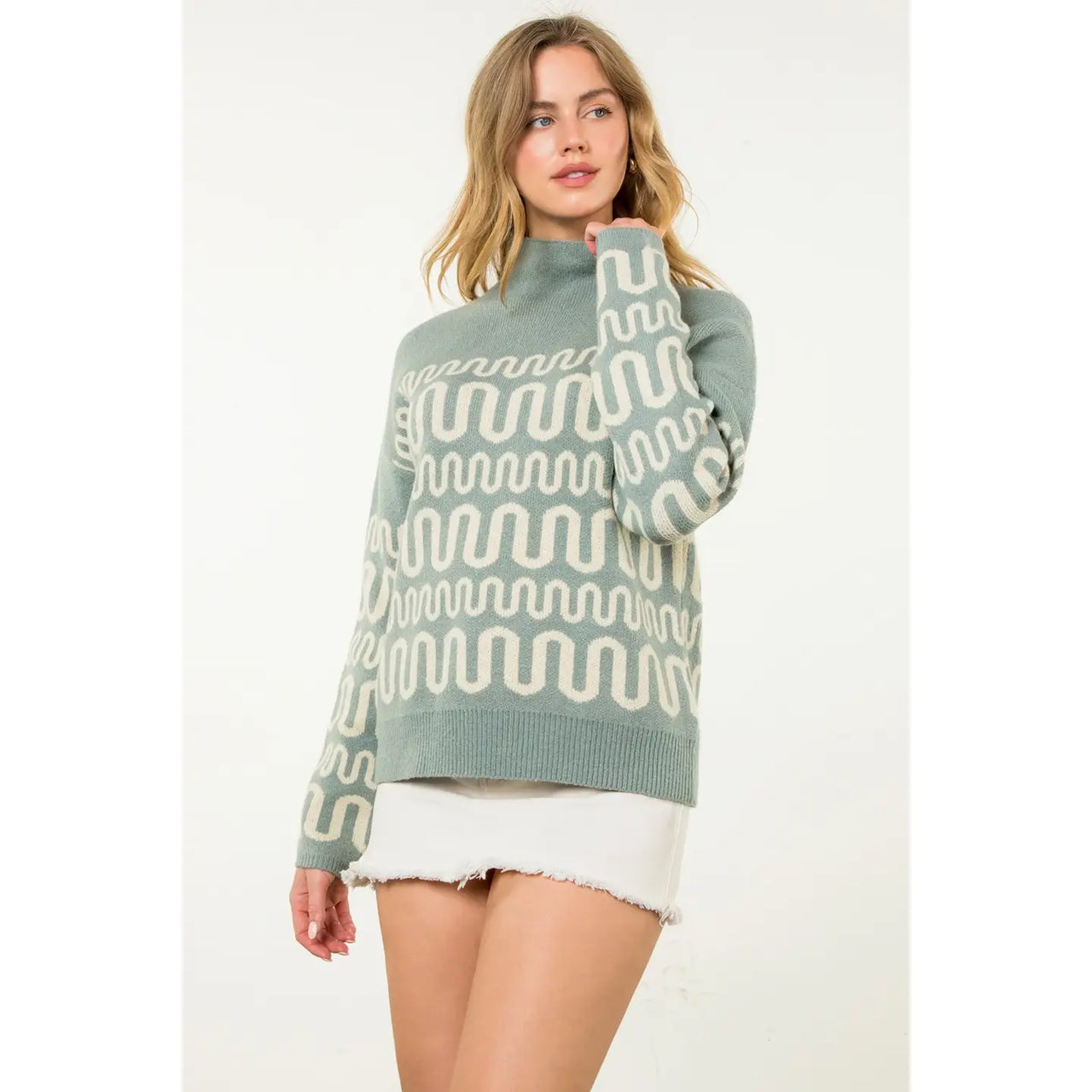 Pattern Knit Sweater