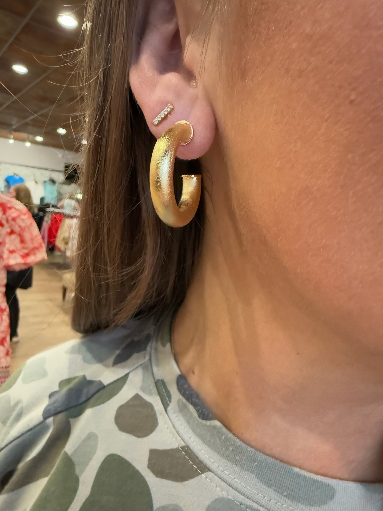 Small Thick Gold Hoops