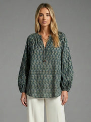Embroidered Peasant Blouse Meet Me in Santorini