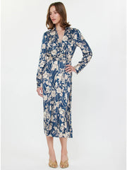Floral Printed Midi Wrap Dress Current Air