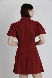 Twill Utility Mini Dress Aureum