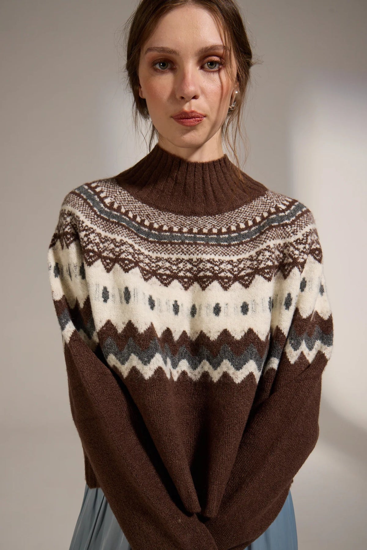 Cinnamon Turtleneck Sweater Deluc
