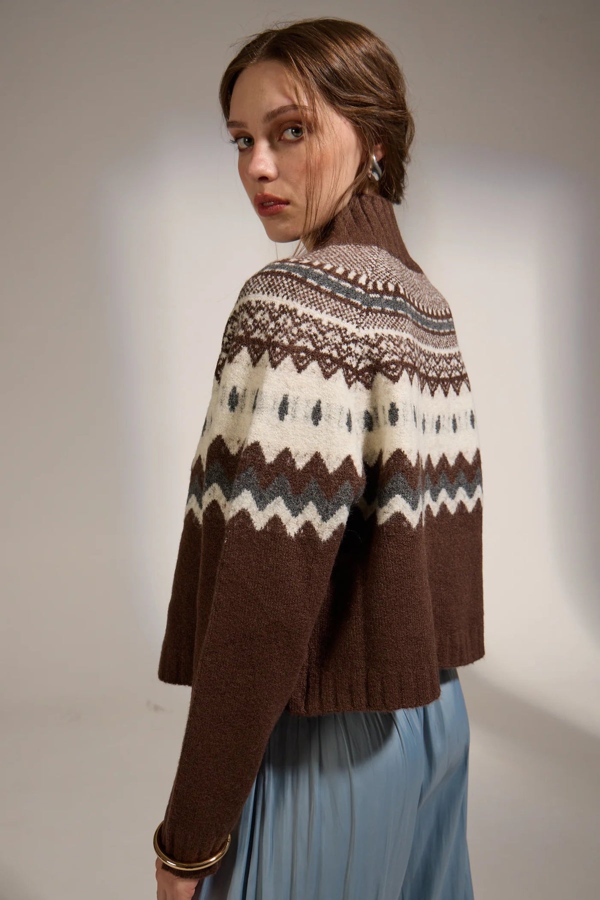 Cinnamon Turtleneck Sweater Deluc