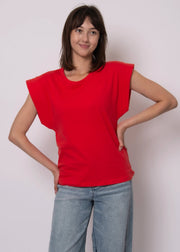 Milo Extended Shoulder Crew Neck Top RD Style