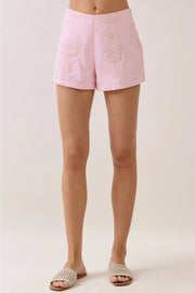 Paisley Embroidered Detail Tailored Shorts TCEC