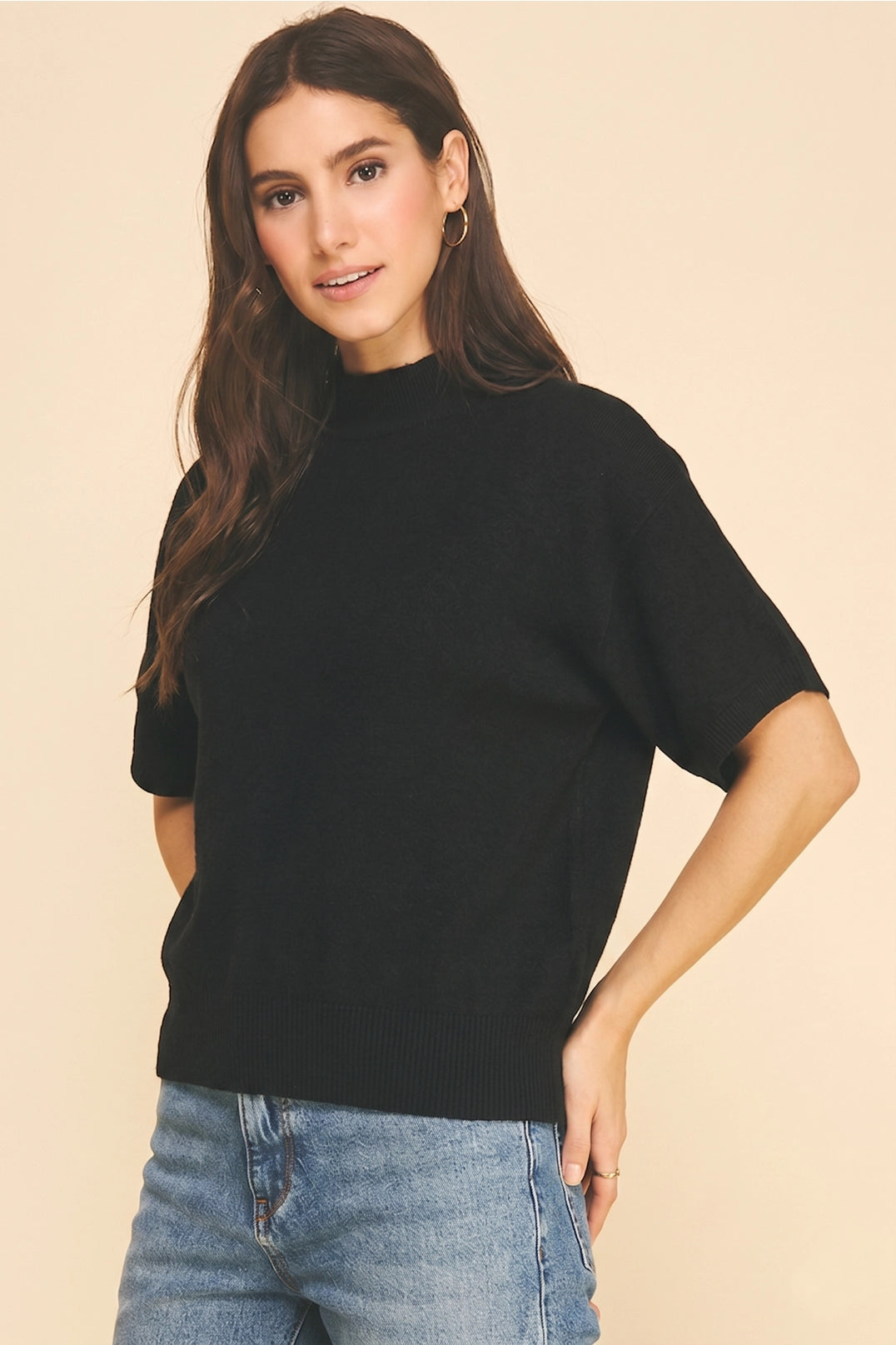 Mock Neck Dolman Sweater Pinch