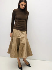 Paneled Flaired Midi Skirt Mod Ref