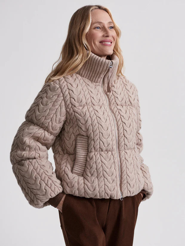 Varley | Reggie Cable Knit Puffer