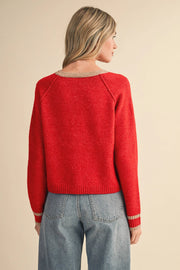 Two-Tone Sweater Cardigan Merci