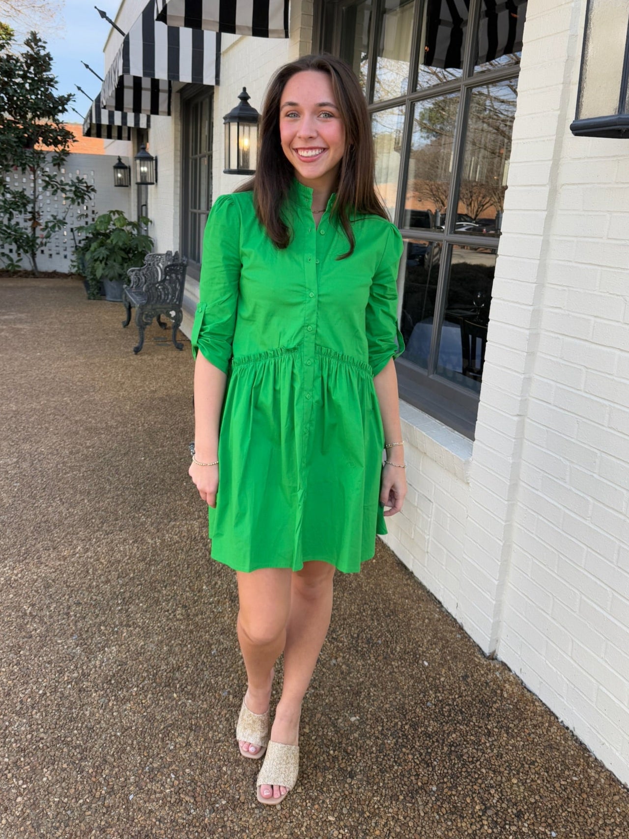 Cammie Ruffle Shirt Dress