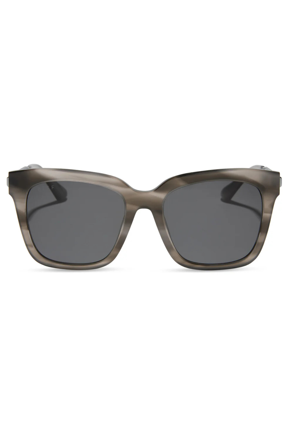 Bella Square Sunglasses in Smoke Marble Grey | Diff Eyewear Diff Eyewear