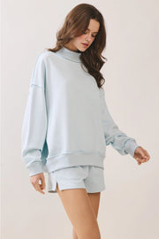 Soft Knit Drop Shoulder Mock Neck Pullover Top Shop Expeditions