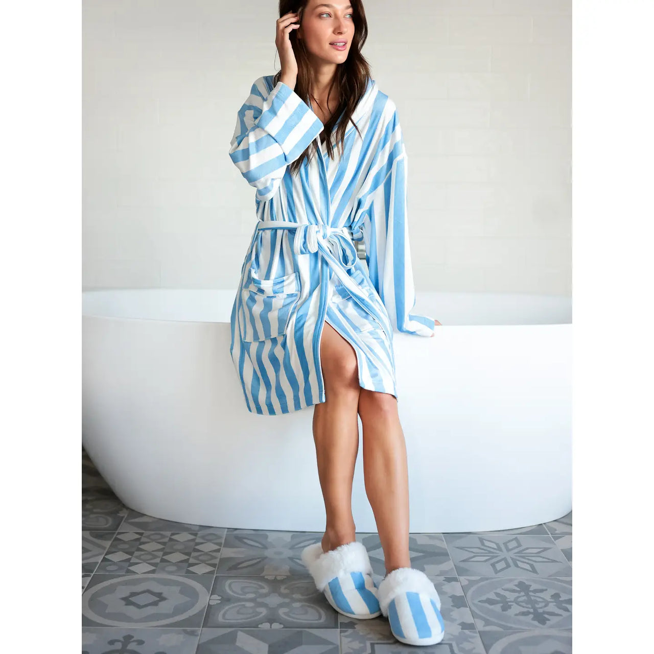 Helena Stripe Robe L/XL