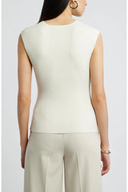 Sleeveless Twist Front Sweater Entro