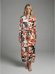 Sunset Brush Shirt Midi Dress Meet Me in Santorini