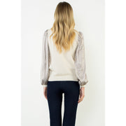 Silk Floral Flowy Sleeve Top THML