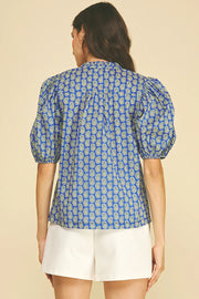 Jaylan Paisley Print V-Neck Blouse Pinch