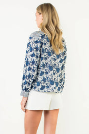 Macy Long Sleeve Print Top THML