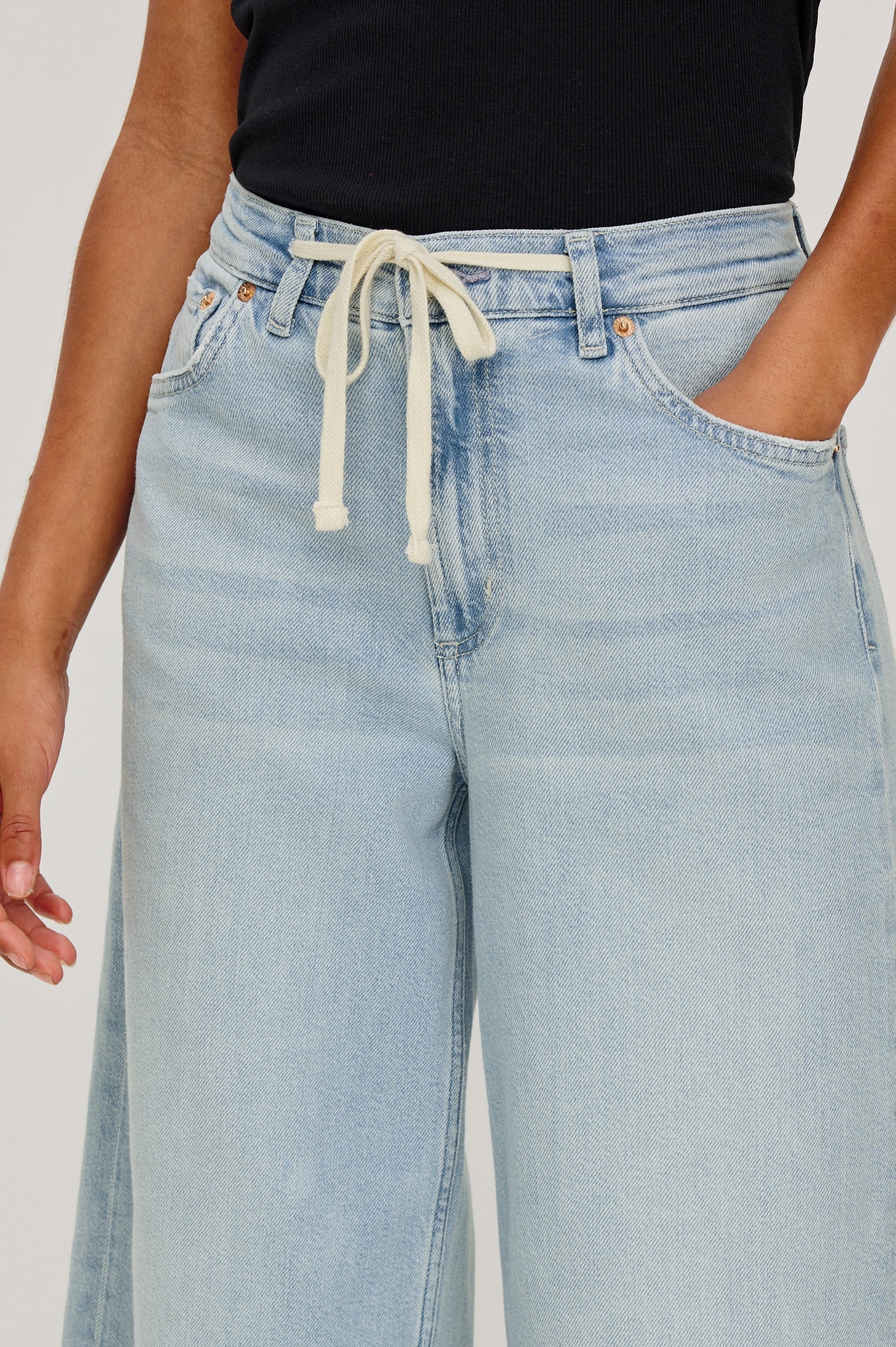 Angeleno Wide Leg Crop Jeans Rails
