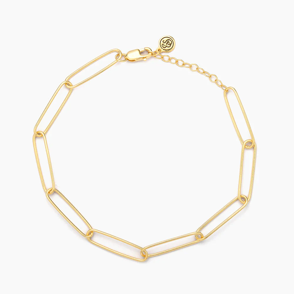 Gold Paperclip Chain Bracelet