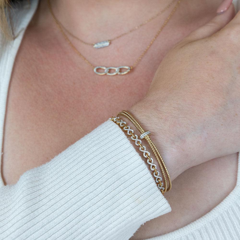 Halfway Point Cuff Bracelet in Gold Ella Stein