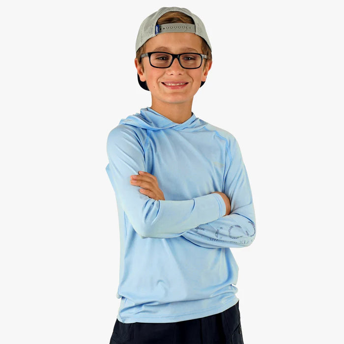 Youth Samurai Hood Performance LS Shirt | Aftco Aftco