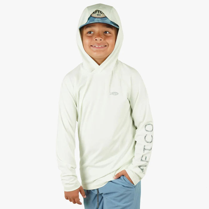 Youth Samurai Hooded Peformance Long Sleeve Shirt | Aftco