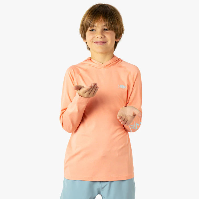 Youth Samurai Hood Performance Long Sleeve Shirt | Aftco Aftco