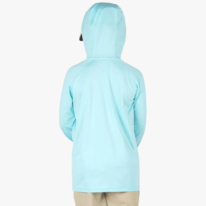 Youth Samurai Hood Performance Long Sleeve Shirt | Aftco Aftco