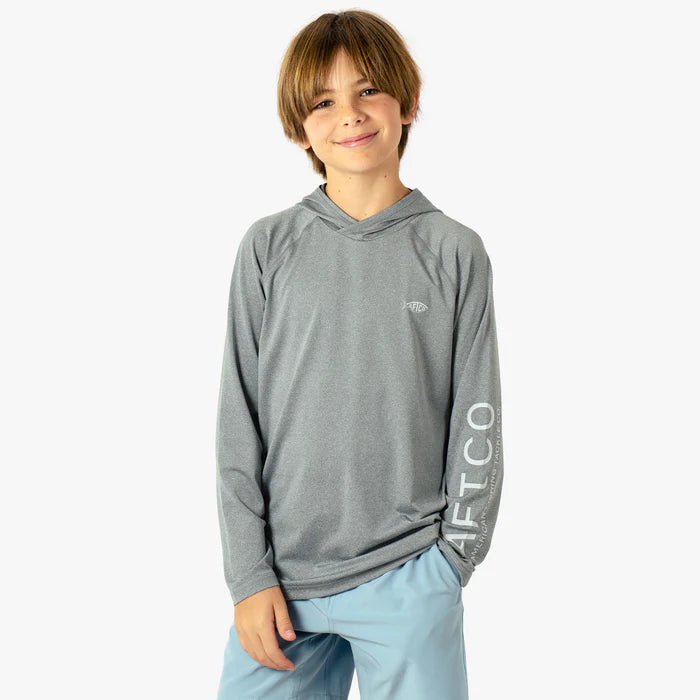 Youth Samurai Hood Performance LS Shirt | Aftco Aftco