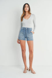 The Utility Short Just Black Denim