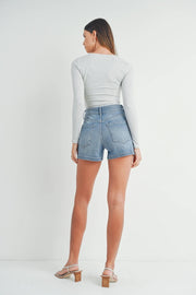 The Utility Short Just Black Denim