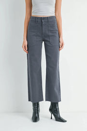 The Nautical Wide Leg Jeans Just Black Denim