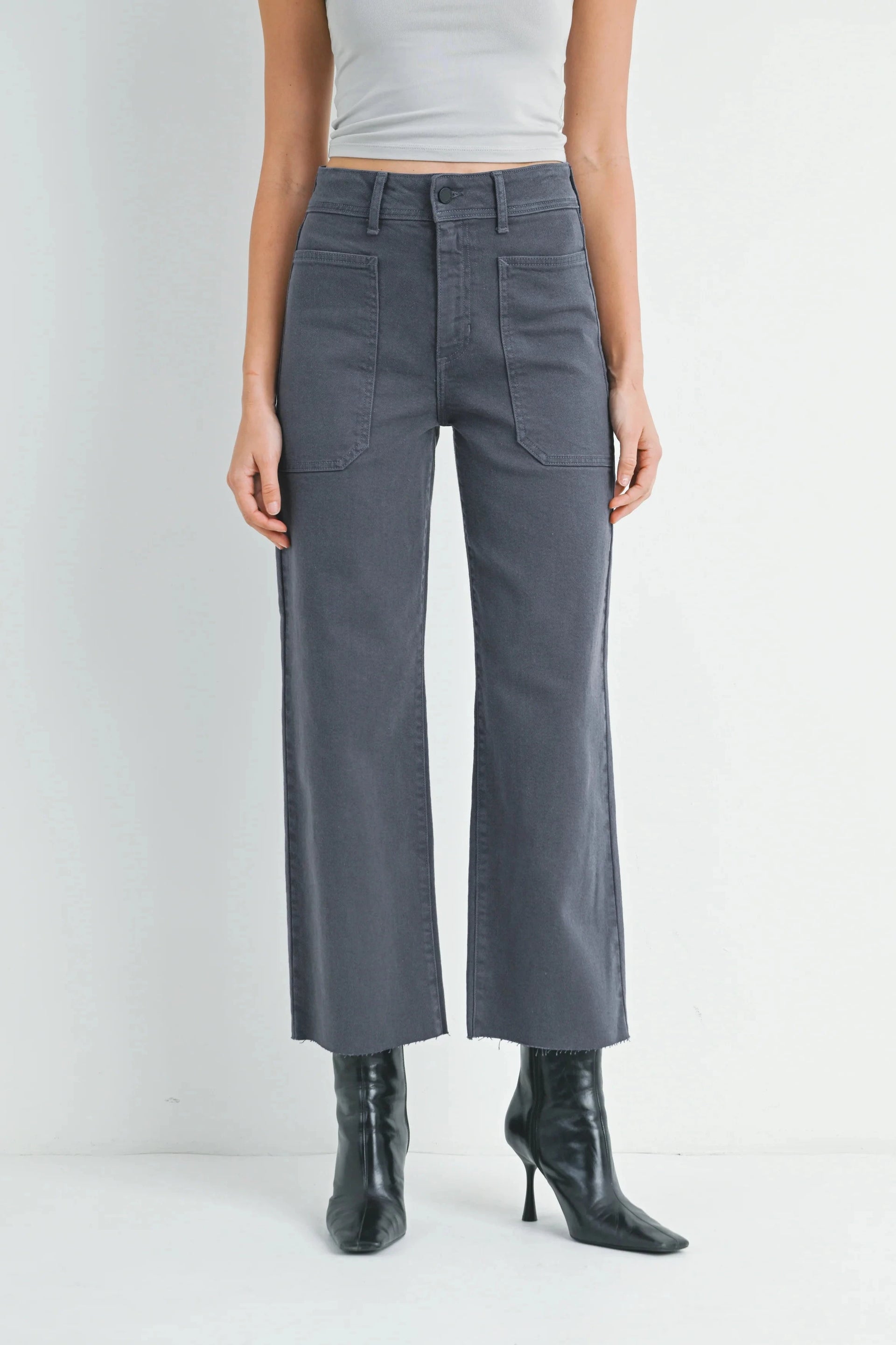 The Nautical Wide Leg Jeans Just Black Denim