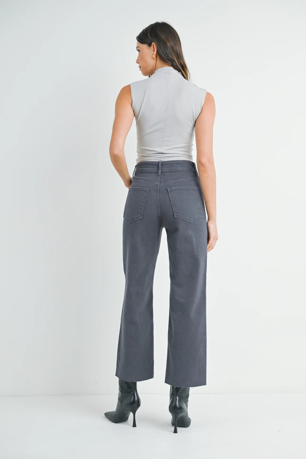 The Nautical Wide Leg Jeans Just Black Denim