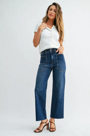 Nautical High Rise Wide Leg Jeans Just Black Denim