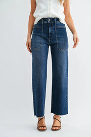 Nautical High Rise Wide Leg Jeans Just Black Denim