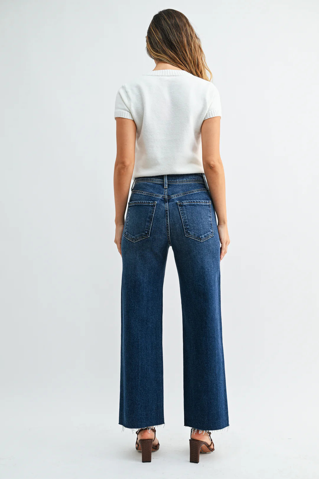 Nautical High Rise Wide Leg Jeans Just Black Denim